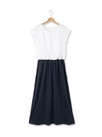 前結びマキシドッキングワンピース/ホワイト(001)