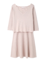 デコルテレースニットアップ/グレー(021)