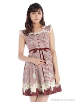 レター柄ワンピース/カーキ