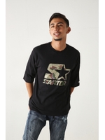 【AZUL by moussy】STARTERカモフラアイコン5分袖T/BLK