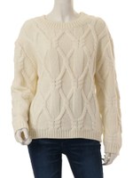 アラン柄ニットTOPS/グレー