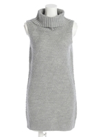 ダイヤ編みタートルOP/グレー