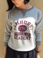 チャンピオン裏毛プリントプルオーバー/D/グリーン