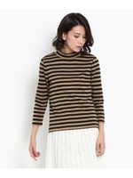 ハイネックボーダープルオーバー/オフホワイト(003)