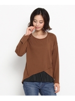 フェイクレイヤード前カシュクールプルオーバー/レンガ(069)