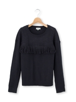 フリンジニット/ネイビー(093)