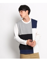 異素材切り替えカットソー/オフホワイト(003)