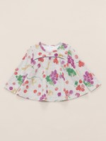 オリジナルグレープドットプリント　チュニック/杢グレー