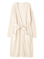 RIB LONG CARDIGAN/グレー(020)