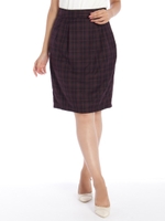 バックレースチェックタイトSK 3/ワイン