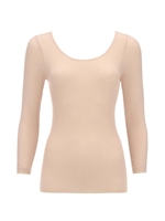 マジ軽ホット　7分袖トップ　3700/ベージュ