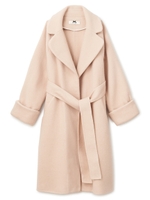 ダブルフェイスガウンコート/グレー