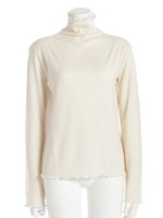 [GREED]SUPER140 WOOL RIB High Neck/IVORY