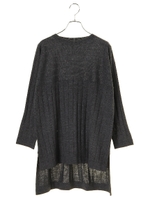 ワイドリブサイドスリットニットチュニック/アイボリー