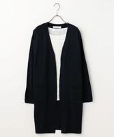 ロングカーデ×ブラウス2点セット