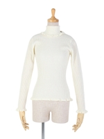 【F&A】ローズモチーフリブタートル/LIGHT PINK