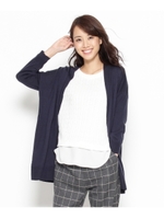 ノーボタンニットカーディガン/ブラウン系(044)