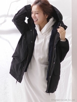 ボアベスト付マウンテンパーカー/ネイビー