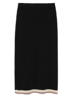 ライン入りニットタイトスカート/WINE