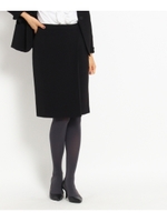 ラップ風ストレッチスカート/ブラック(019)