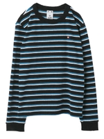 VELOUR STRIPED TOP/ピンク