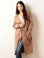 シャギー裏毛コーディガン/グレー