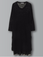 2Wayワイドリブワンピース/ブラック