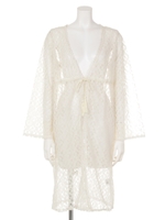 【chille anap】起毛レースガウン/WH