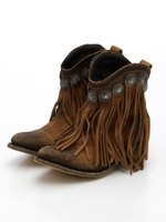 CABORCA Fringed ShortBoots Concho/ブラウン