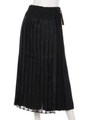 COMBINATION PLEATS LONG SK/BLACK