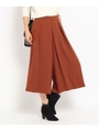[L]タックワイドパンツ/ブラウン系(045)
