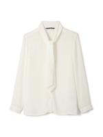 《B ability》ボウタイブラウス/ホワイト(030)