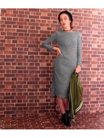 【chille anap】MIX地リブニットワンピース/GRY