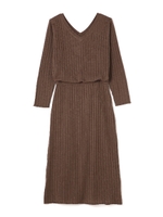 ニットリブワンピース/ブラック(010)