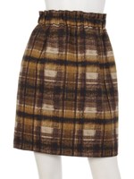 ブッチャーチェックコクーンスカート/グレー