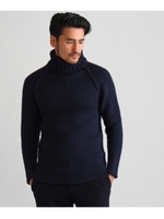 奥山メリヤス3ゲージタートルニット/ホワイト(001)