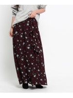 ◆花柄巻きスカート/ネイビー(193)