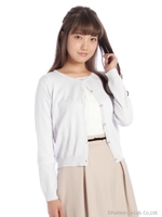 長袖カーディガン/ライトグレー