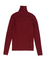 【Casual】リブタートルニット/ライトグレー