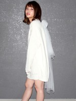 バックチュールニットワンピース/GRY