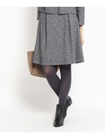 千鳥格子タックスカート/サックス(290)