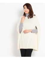 カシミアシルクポンチョニット/チャコールグレー(914)