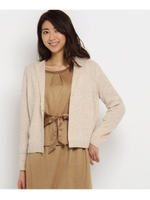 ワンホックメランジニットカーディガン/ダークグレー(013)