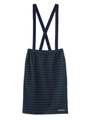 STRIPED SUSPENDER MID SKIRT/NAVY