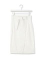 ウエストベルト付きタイトスカート/ホワイト系(302)