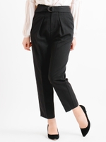 ベルトタックテーパードパンツ/キャメル