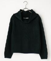 オフタートルストレッチニット