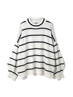 パフスリーブハイネックニット/ホワイト(032)