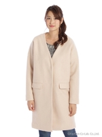 フェイクスライバーノーカラーコート/コイハイ