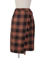 【an another angelus】ラップ風チェックキルトスカート/LAVENDER